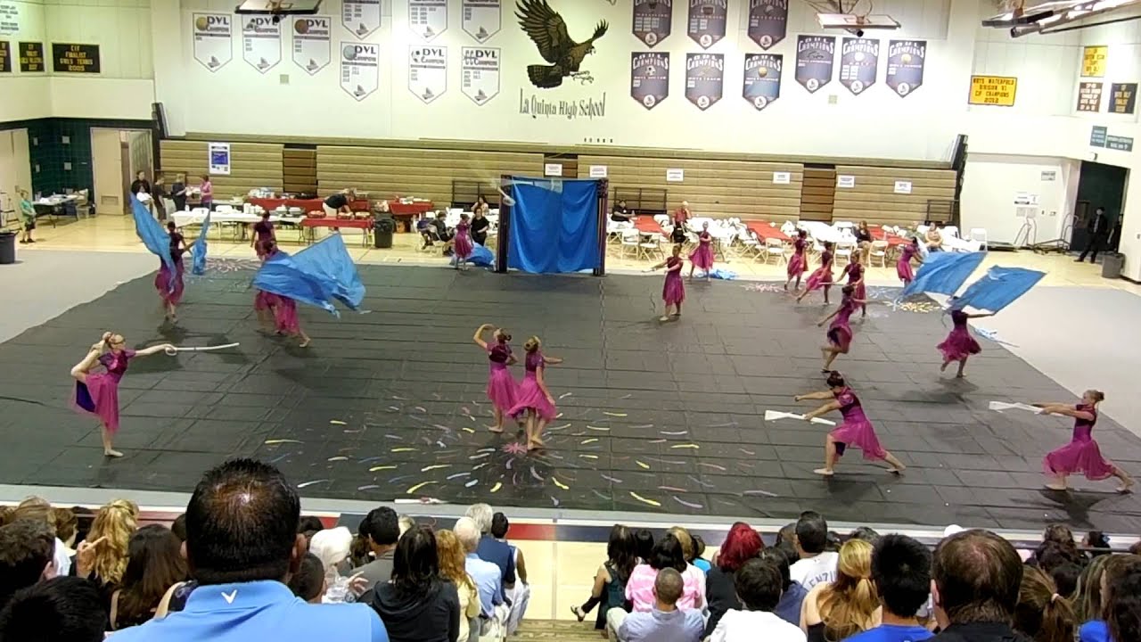 Palm Desert Charter Middle School Winterguard @ LQHS 2014 - YouTube