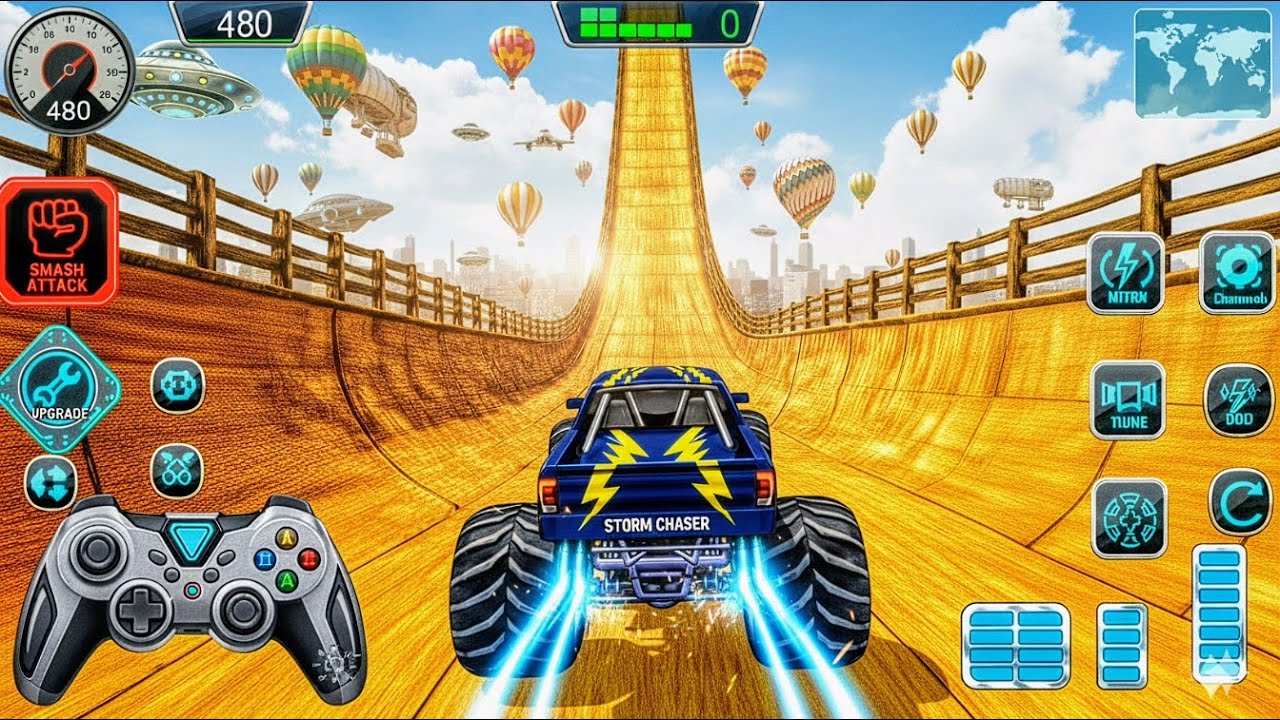 ULTIMATE Monster Truck Mega Ramp Stunts & Impossible Racing (Simulator) | Android Gameplay