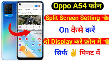 oppo a54 split screen setting use kaise kare | how to use split screen setting oppo a54