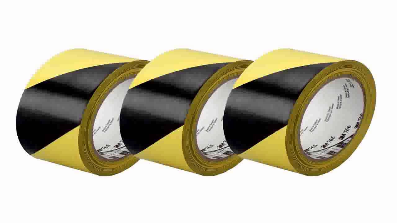 JVCC HZ DT1 Hazard Duct Tape 2 in. x 60 yds. Black with Yellow stripes
