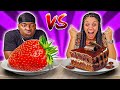 STRAWBERRY VS CHOCOLATE FOOD CHALLENGE
