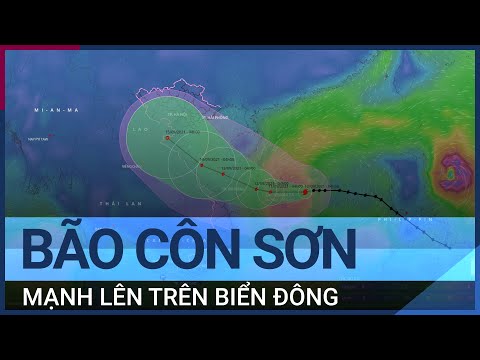 Bão Côn Sơn mạnh lên trên Biển Đông, gió giật cấp 12