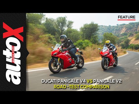 Ducati Panigale V4 vs Panigale V2 | Road Test | Comparison | autoX