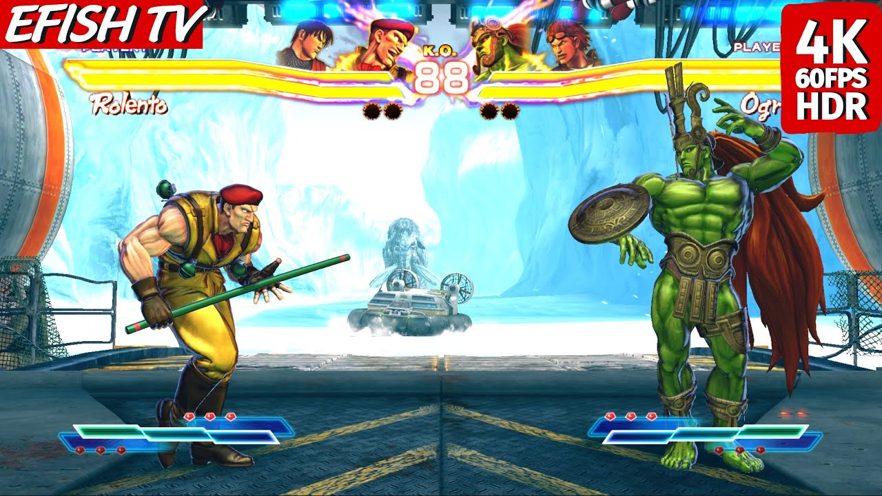 Rolento & Guy vs Ogre & Hwoarang (Hardest AI) - Street Fighter X Tekken ...