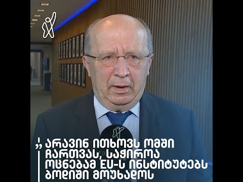 „არავინ ითხოვს ომში ჩართვას, საჭიროა ოცნებამ EU-ს ინსტიტუტებს ბოდიში მოუხადოს“