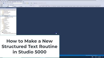 Adding a Structured Text Routine in Rockwell Automation