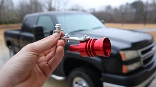 10$ Turbo Exhaust Whistle VS Chevy Silverado! (Does It Work???)