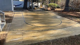 Is an outdoor wooden basketball court possible?