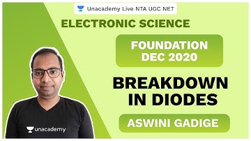 Foundation Dec 2020 | Electronic Science | Breakdown in Diodes | Aswini | NTA UGC NET 2020