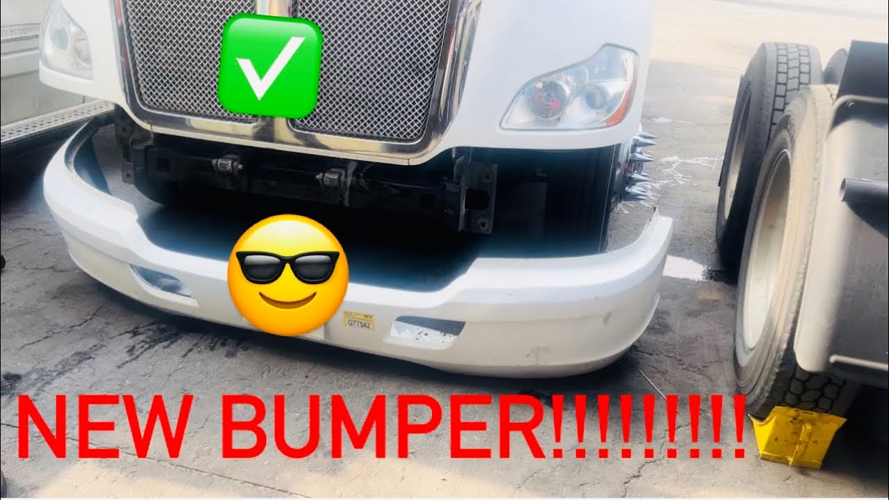 SWAPPING OUT MY BUMPER ON MY KW T680 WHILE WAITING TO BE DISPATCHED ON ...