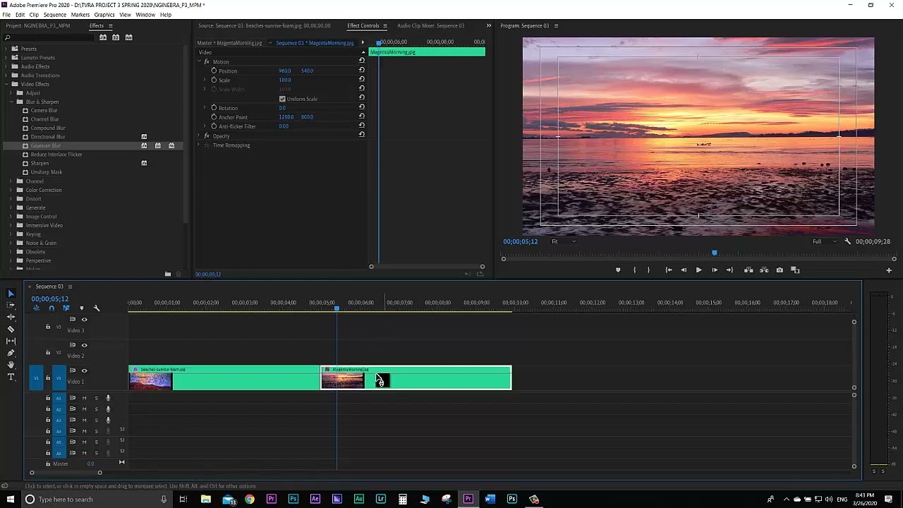 LESSON 4 PROJECT 3 BLUR DISSOLVE MORPH TRANSITION