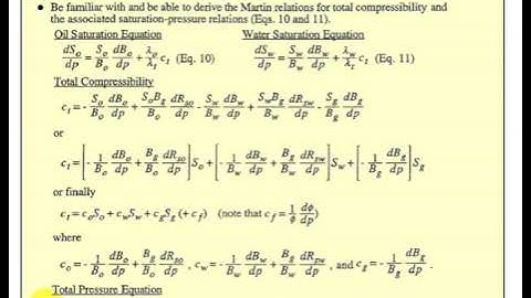 Differential Equations - Fluid Flow in Petroleum Reservoirs