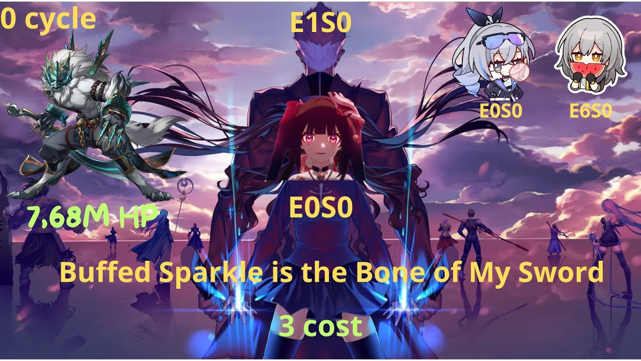 [HSR 4.0v2] This Duo is Too Overkill ? 3 cost 0 cycle Buffed Sparkle x Archer MoC 12 Hoolay 7.68M HP