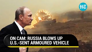 Russian UAV Destroys Ukraine’s U.S.-Provided Armoured Vehicle As Kyiv Tries To Enter Avdiivka