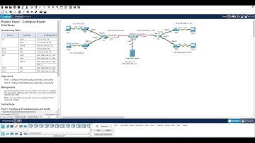 កែលំហាត់ CCNAV7 | 1 4 7 packet tracer   configure router interfaces