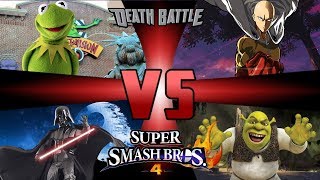 Kermit vs Darth Vader vs Saitama vs Shrek (Super Smash Bros 4)