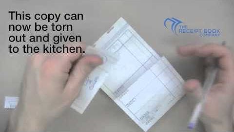 RKS Waiters pad, numbered 6 times and has 6 tear off tickets