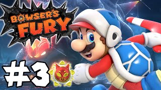 Nintendo Switch:  Bowser's Fury - Pounce Bounce Isle All 5 Cat Shines - Gameplay Walkthrough Part 3