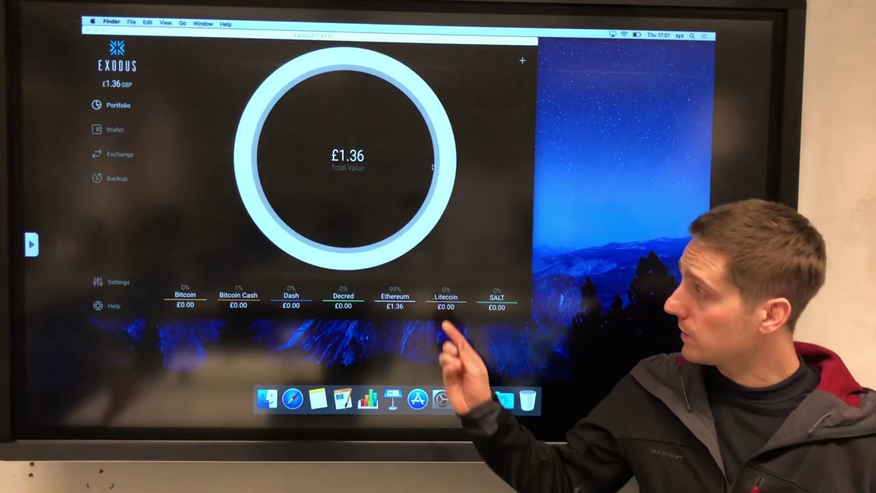 Create a secure offline hardware crypto wallet on macOS with Exodus.io