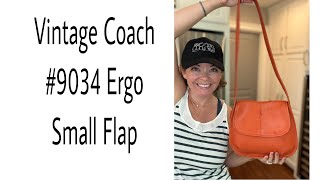 Vintage Coach #9034 Ergo Small Flap Tangerine Orange Bag Talk