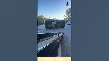 How to Upright a Flipped Car Tow Truck Physics in Action 🚗 #shorts