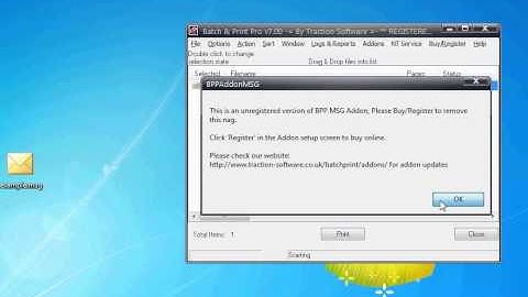 Batch & Print Pro - MSG Addon print with attachments example