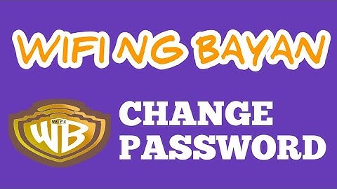 WIFI NG BAYAN PASSWORD | PinoyTV
