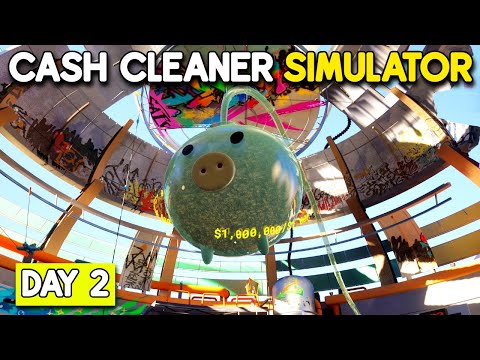 Filling The Piggy Bank To $1MILLION ! (Cash Cleaner Simulator)