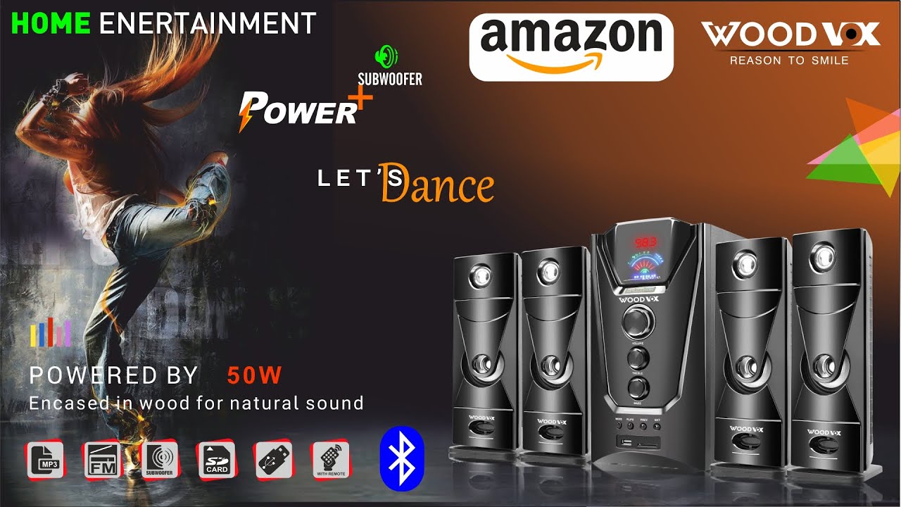 WOODVOX MACRO BIG 4.1 Multimedia Bluetooth Home Theater Speaker System Amazon | 