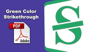 How to add green color strikethrough in a pdf file (Edit PDF) using Adobe Acrobat Pro DC