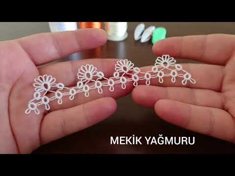 5.Tek Sırada biten sıralı mekik oyası Siparişe yetişemediğim kolaymodel #mekikoyası #tatting