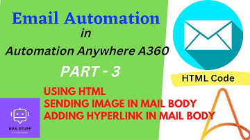 Email Automation in Automation Anywhere A360 (Part 3)| Using HTML, Adding Image & Link in Mail body