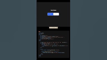 Dark mode toggle button using | #html | #css |#javascript |