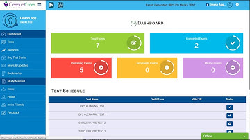 How To View Study Material and Study Video On Online  Exam Software