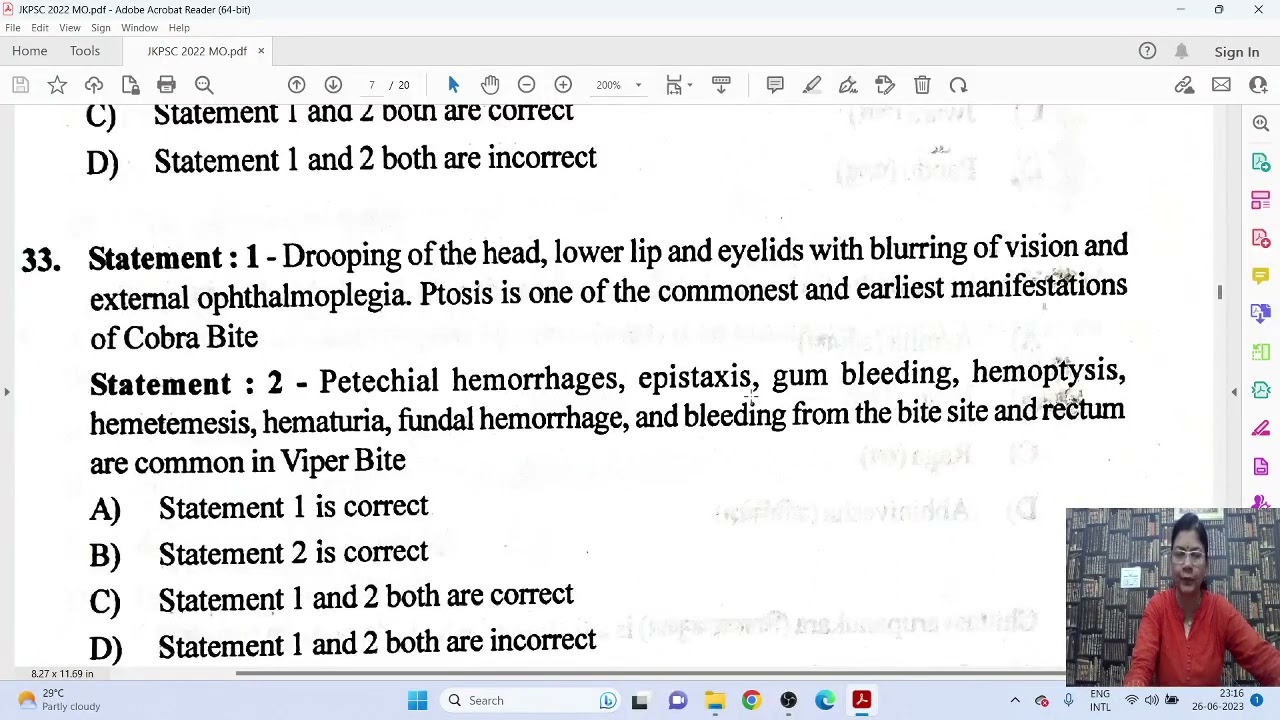 JKPSC - 2023 : Most Accurate Question Paper discussed by Vaidya Sanghamitra Dash