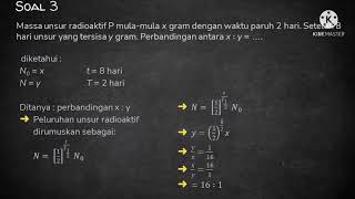SOAL-SOAL DAN PEMBAHASAN INTI ATOM DAN RADIOAKTIVITAS