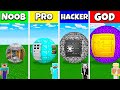 Minecraft Battle: NOOB vs PRO vs HACKER vs GOD: INSIDE SPHERE HOUSE BASE BUILD CHALLENGE / Animation