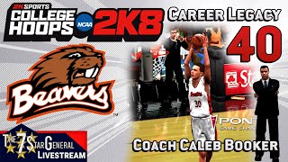 Caleb Booker Career Legacy | College Basketball 2K8 | Livestream 40