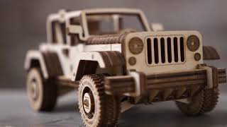 Wood Trick  'Safari car' 3D puzzle Wooden Model KIT