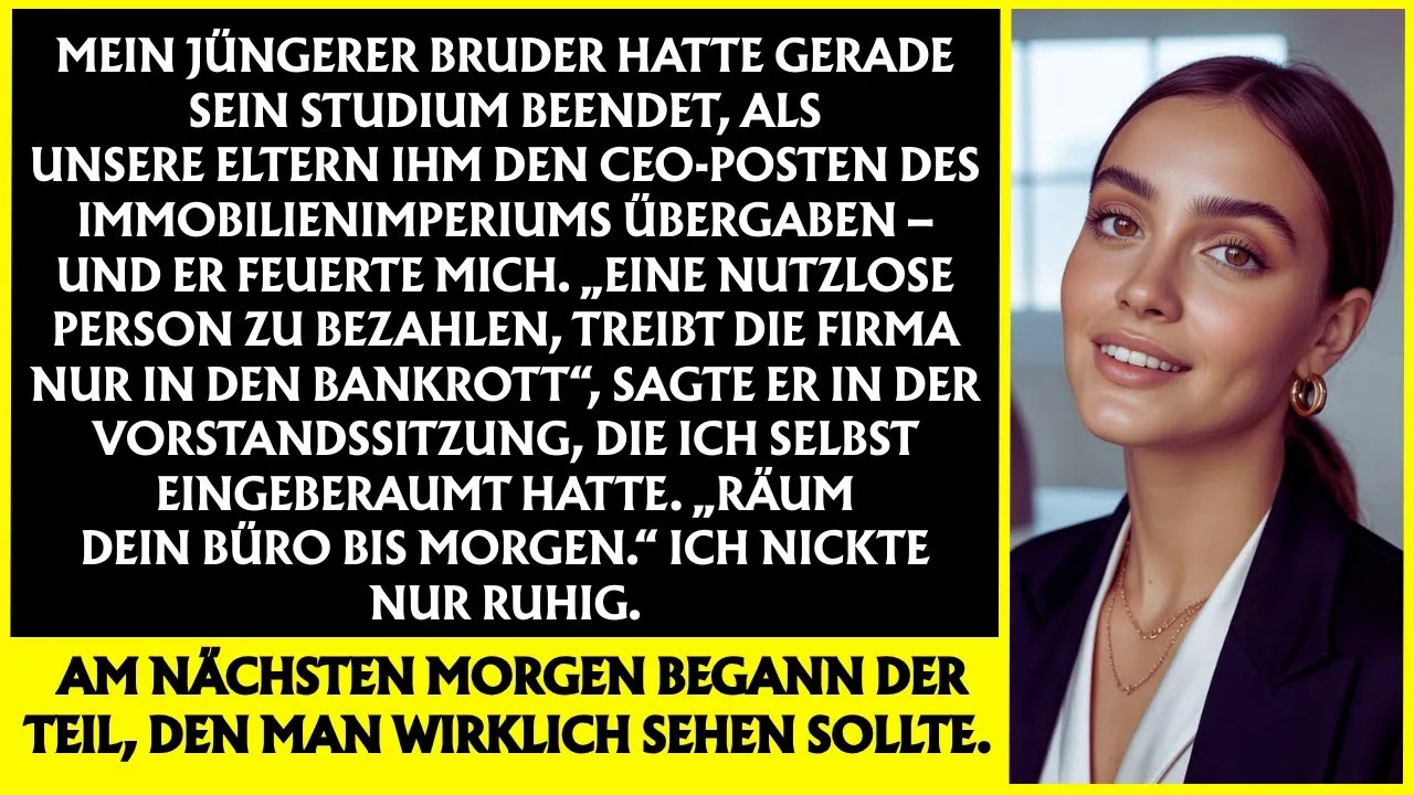 „Mein Bruder wurde durch unsere Eltern CEO und feuerte mich – am nächsten Tag begann alles…“