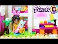 Little Andrea's Toddler Bedroom with Dollhouse - Lego Friends Girls Bedroom Custom Build DIY