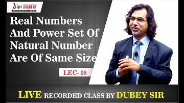 REAL NUMBER AND POWER SET OF NATURAL NUMBERS ARE OF SAME SIZE