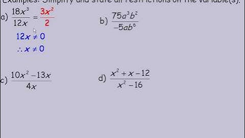 Simplifying Rational Expressions Part 1