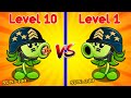 PvZ 2 Discovery - Difference Of Plants Level 1 VS Max Level.