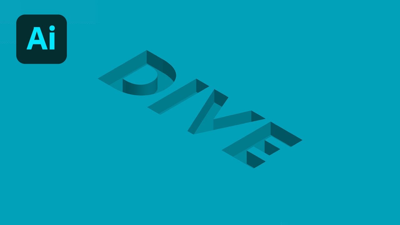 How to Make a 3D carved Text Effect in Illustrator - YouTube