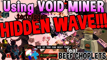 USING VOID MINER TO TRIGGER HIDDEN WAVE IN TOWER DEFENSE SIMULATOR - ROBLOX