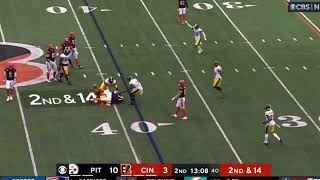 Joe Burrow Throws Second Interception of the Game😳 | Steelers vs Bengals