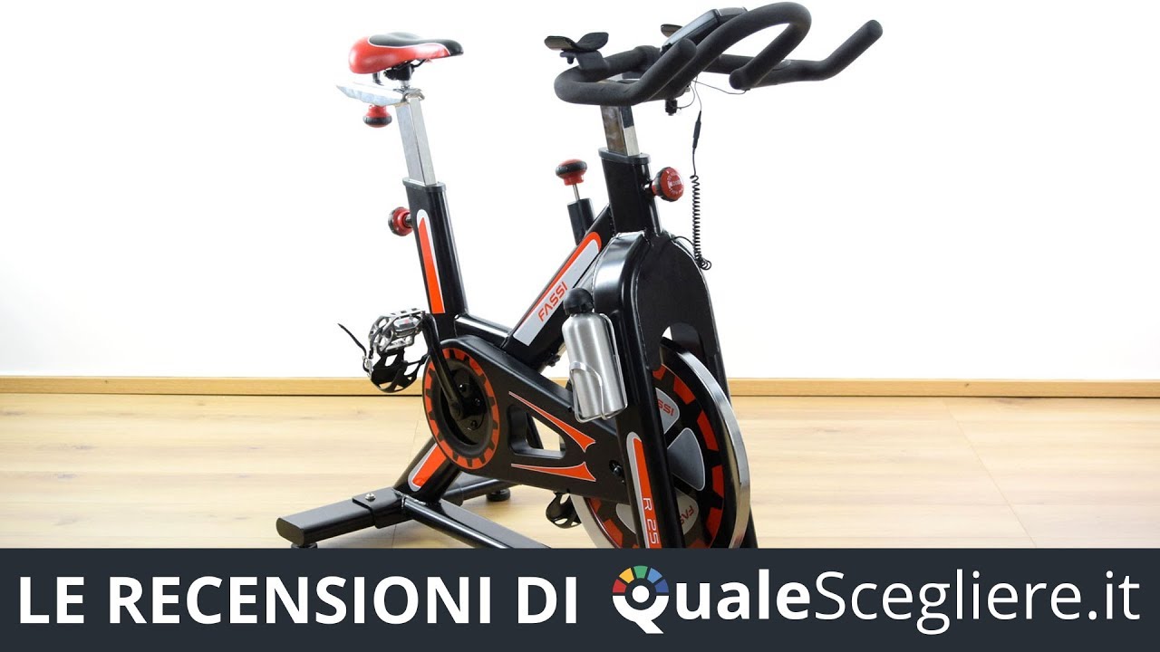ONETWOFIT Cyclette indoor con display sellino e manubrio regolabili Ciclismo Spinning per allenamento cardio domestico OT212BR