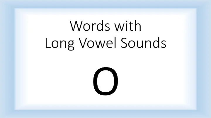 Words with Long O Vowel Sounds - ODE/OAD, OPE/OAP/...