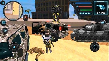 Jetpack hero miami crime | Jetpack hero on fighting army and police car | ios gameplay